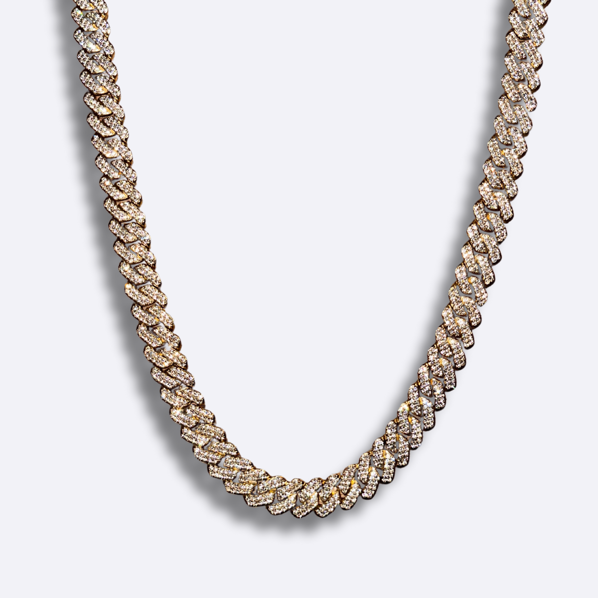 14mm Iced Prong Cuban Chain