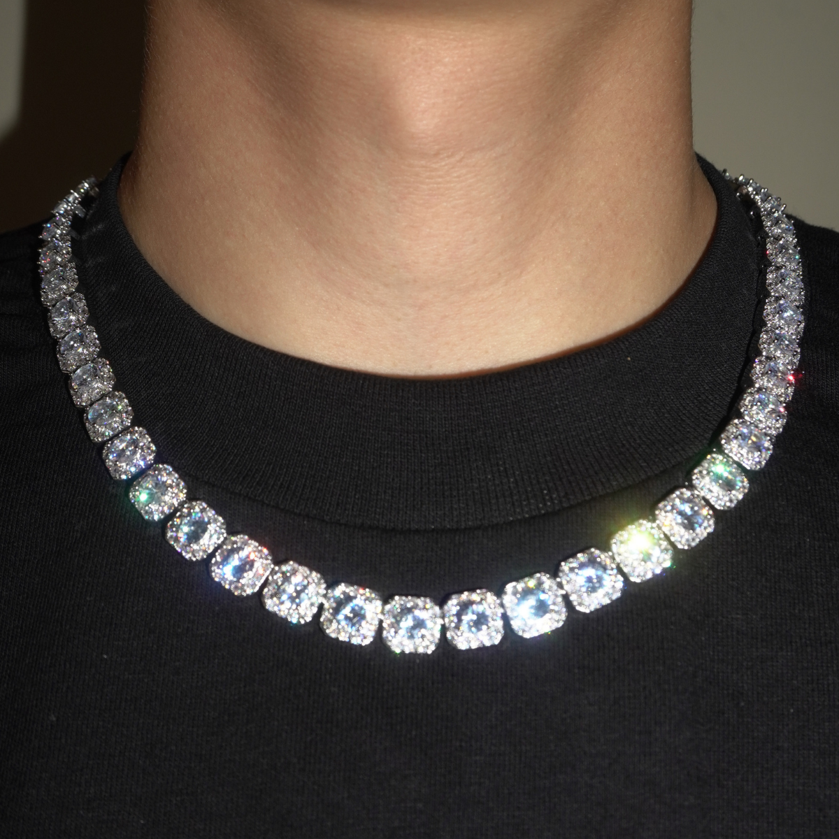 10MM CLUSTERED TENNIS CHAIN