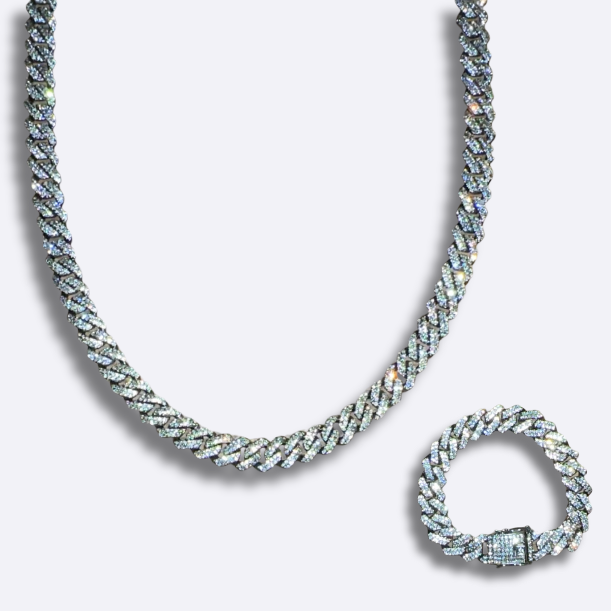 14mm Iced Prong Cuban Chain