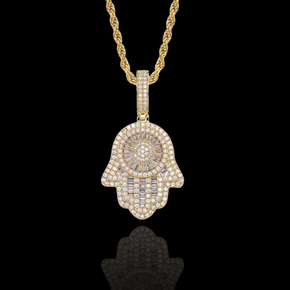 DIAMOND HAMSA PENDANT