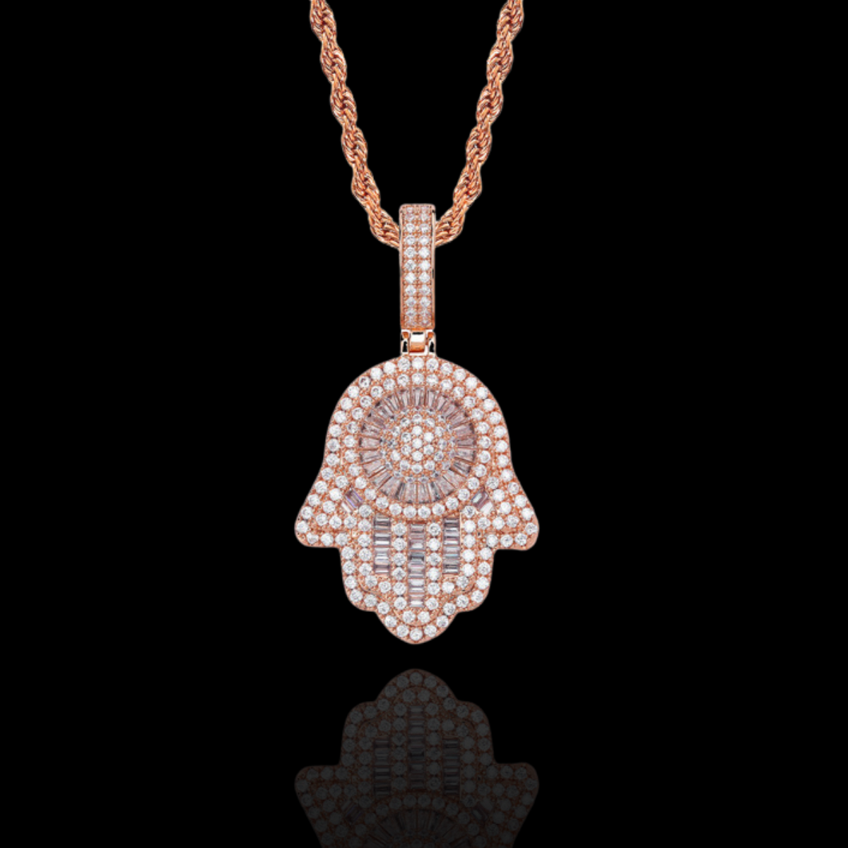 DIAMOND HAMSA PENDANT