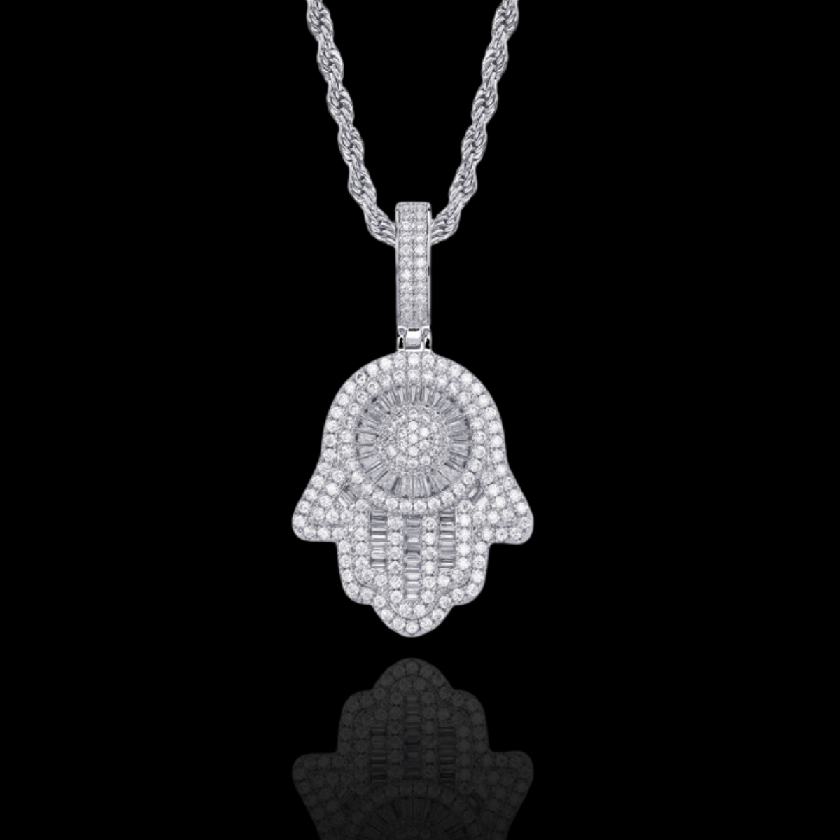 DIAMOND HAMSA PENDANT