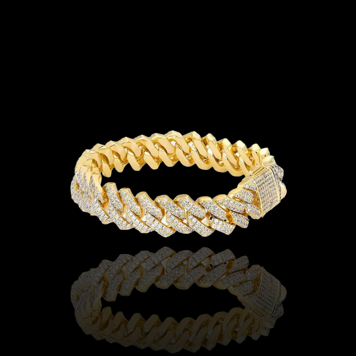 DIAMOND PRONG LINK 13MM BRACELET