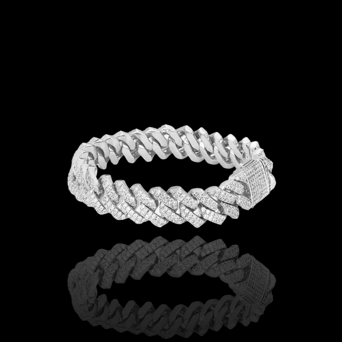 DIAMOND PRONG LINK 13MM BRACELET