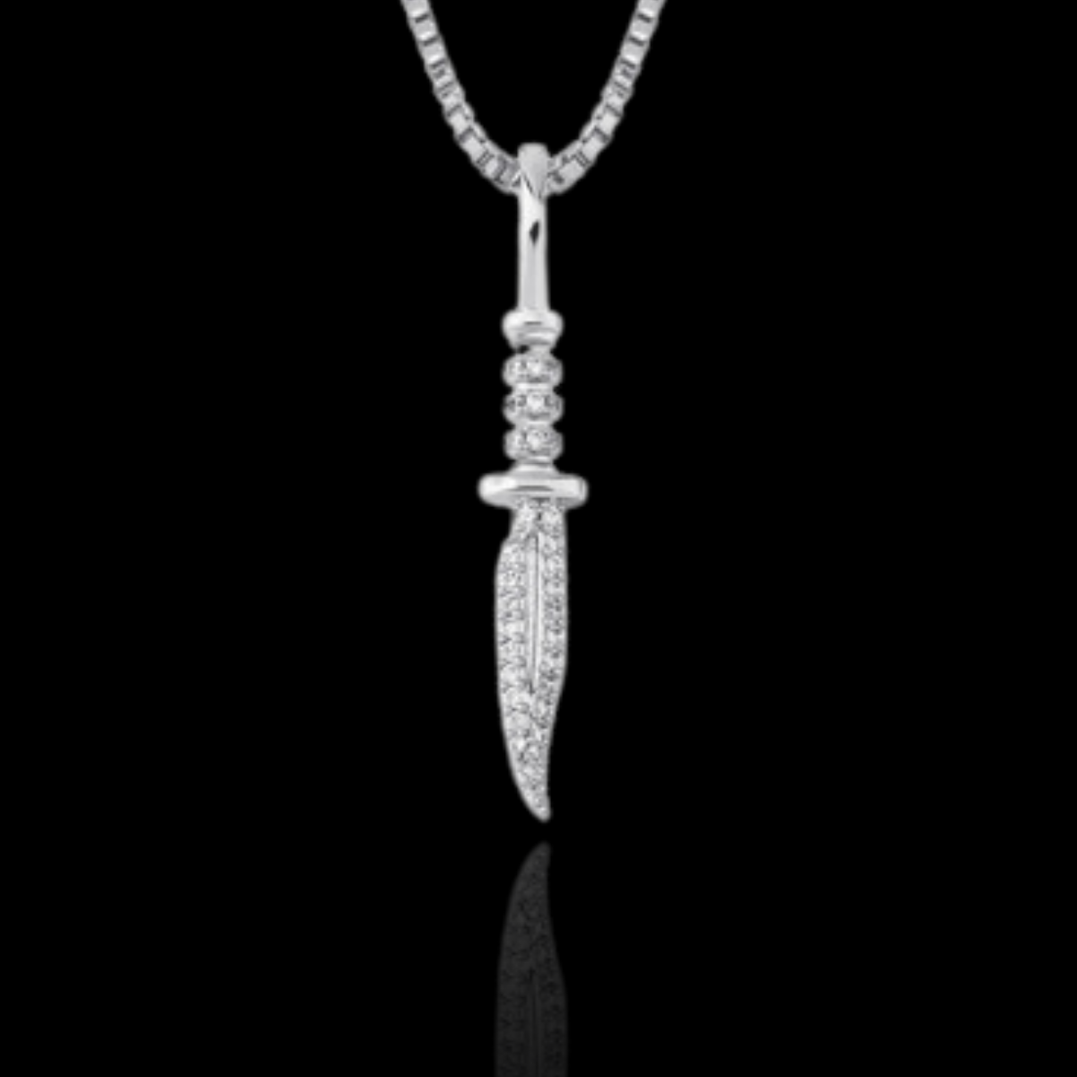 ICED DAGGER PENDANT
