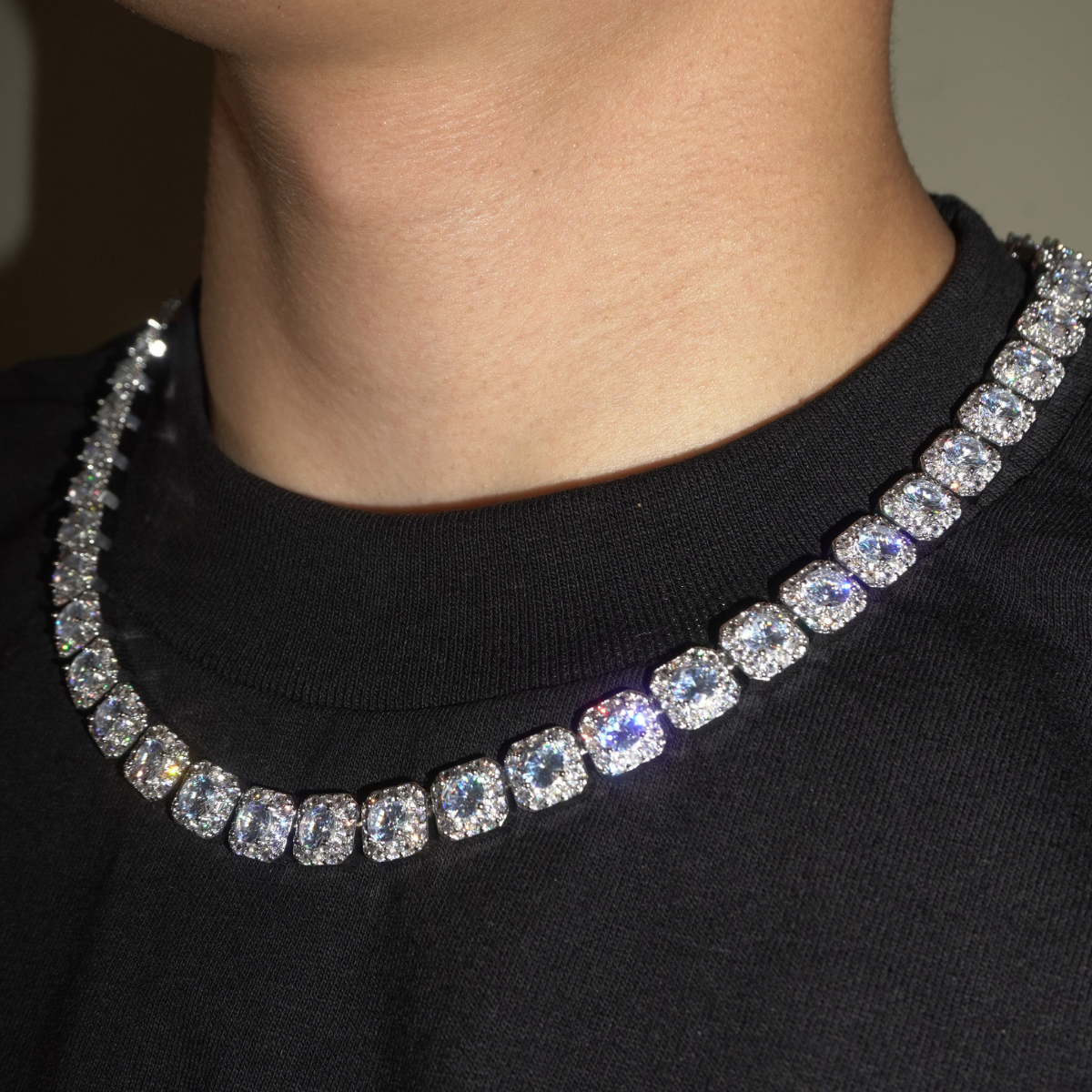 10MM CLUSTERED TENNIS CHAIN