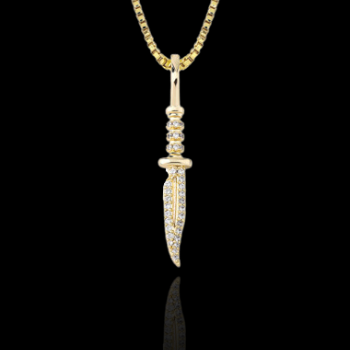 ICED DAGGER PENDANT