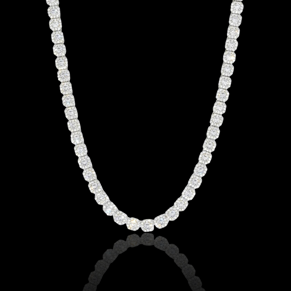 10MM CLUSTERED TENNIS CHAIN